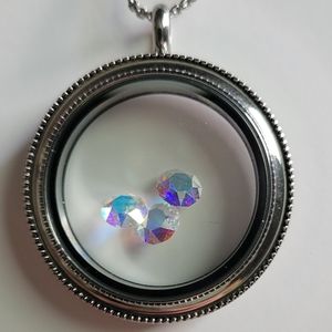 Origami Owl Locket Necklace with Charms